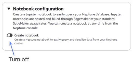 Make sure to turn off create notebook.