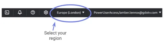 Select the region for your Neptune cluster.