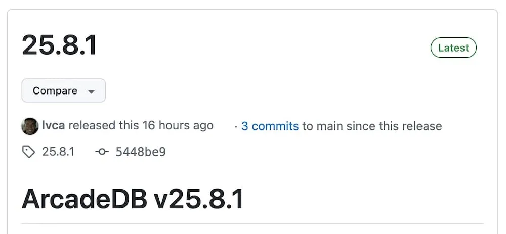 Arcadedb v graph database release