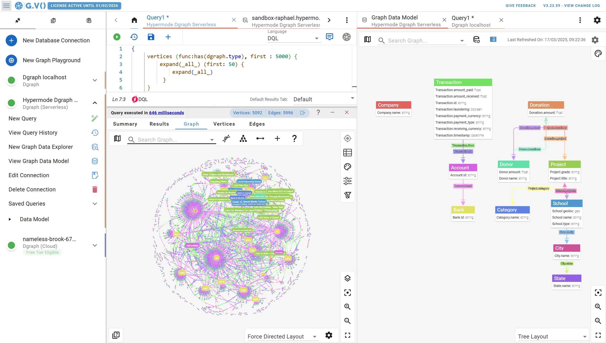Query, visualize and manage multiple Dgraph database instances concurrently