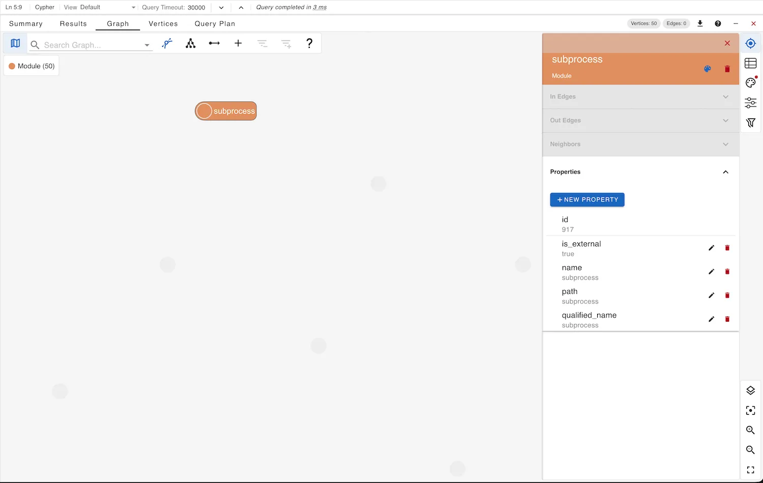A schema inconsistency in an external module status