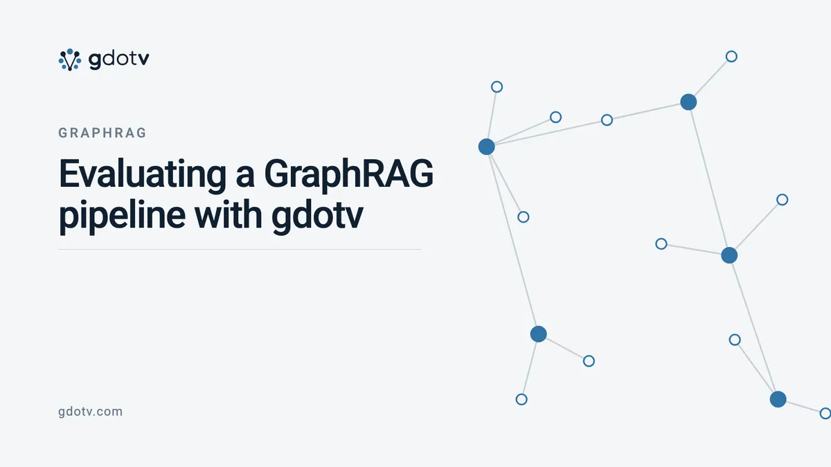 GraphRAG: Evaluating a GraphRAG pipeline with gdotv