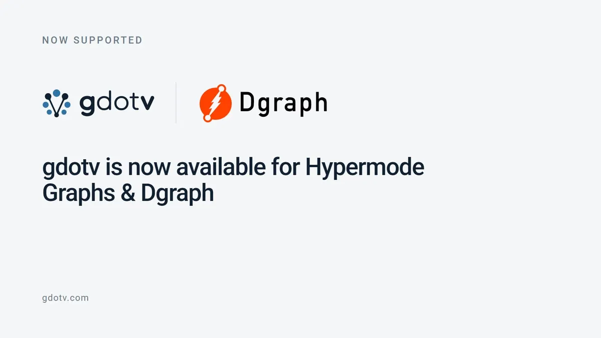 gdotv is now available for Hypermode Graphs & Dgraph