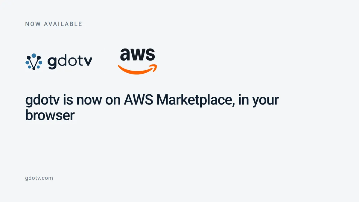 gdotv is now on AWS Marketplace, in your browser