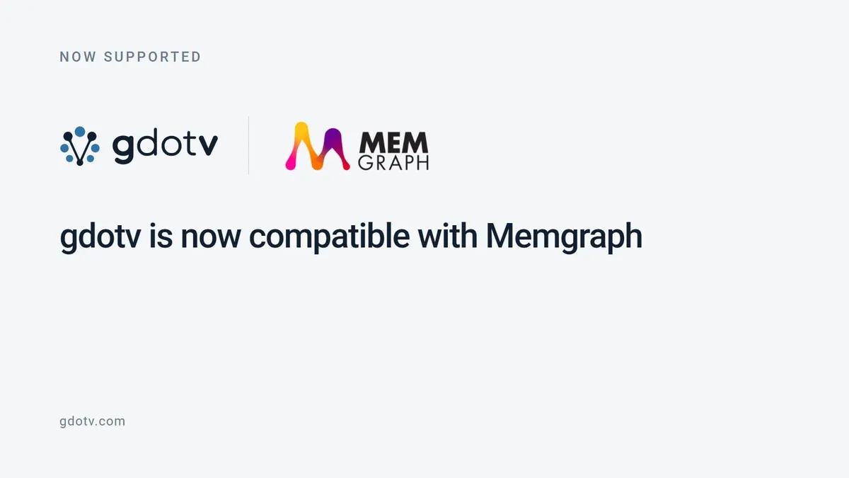 gdotv is now compatible with Memgraph