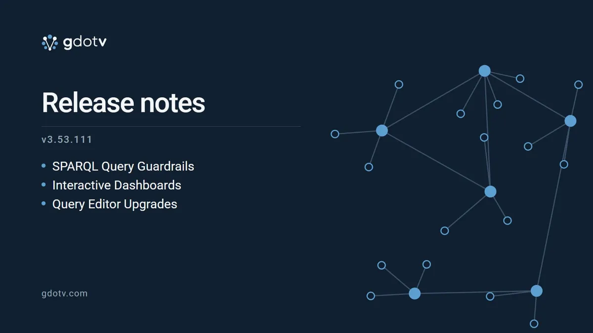 gdotv release notes v3.53.111: SPARQL Query Guardrails, Interactive Dashboards, Query Editor Upgrades