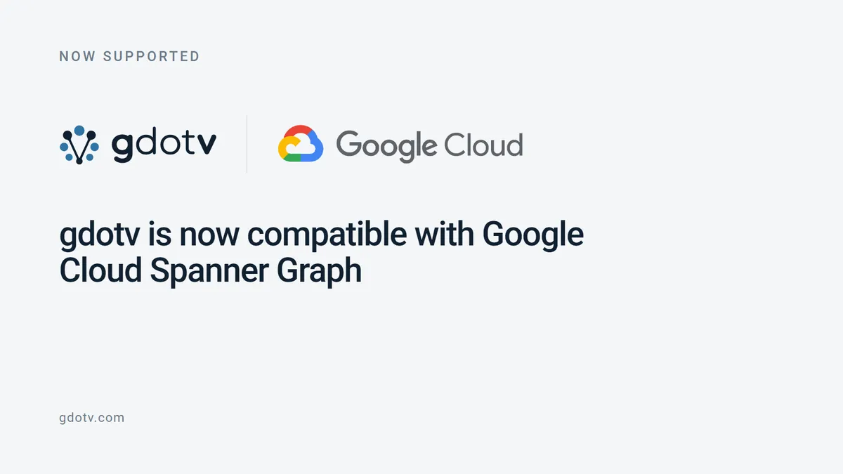 gdotv is now compatible with Google Cloud Spanner Graph