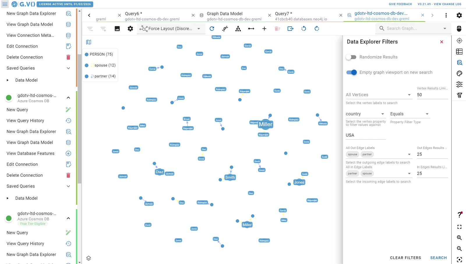 No-code graph exploration for Azure Cosmos DB on gdotv (2024)