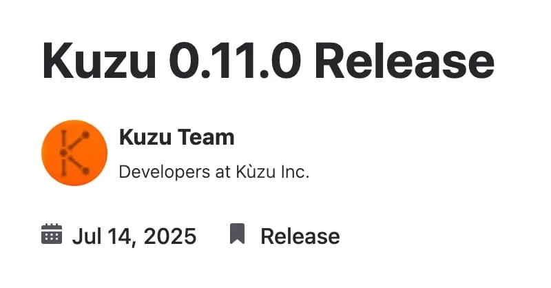 Kuzu graph database release
