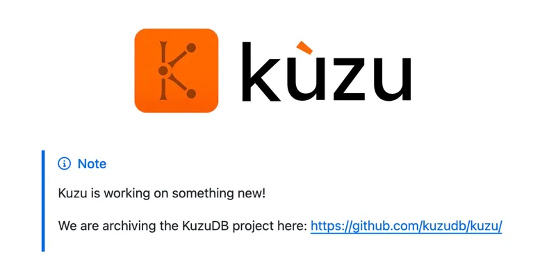 Kuzu graph database has been mysteriously archived