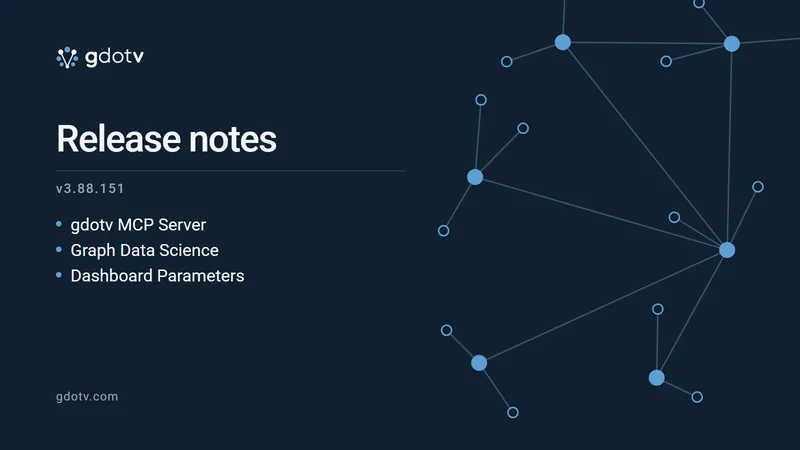 gdotv release notes v3.88.151: gdotv MCP Server, Graph Data Science, Dashboard Parameters