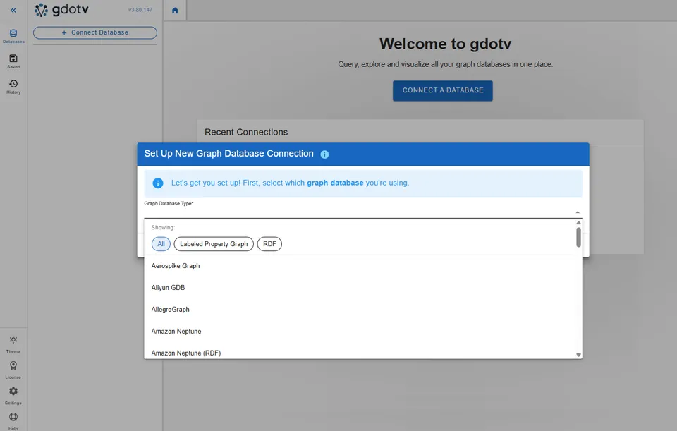 Connect in gdotv (screenshot)