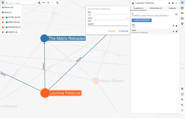 Explore, Manage and Modify your Graph in gdotv (screenshot)