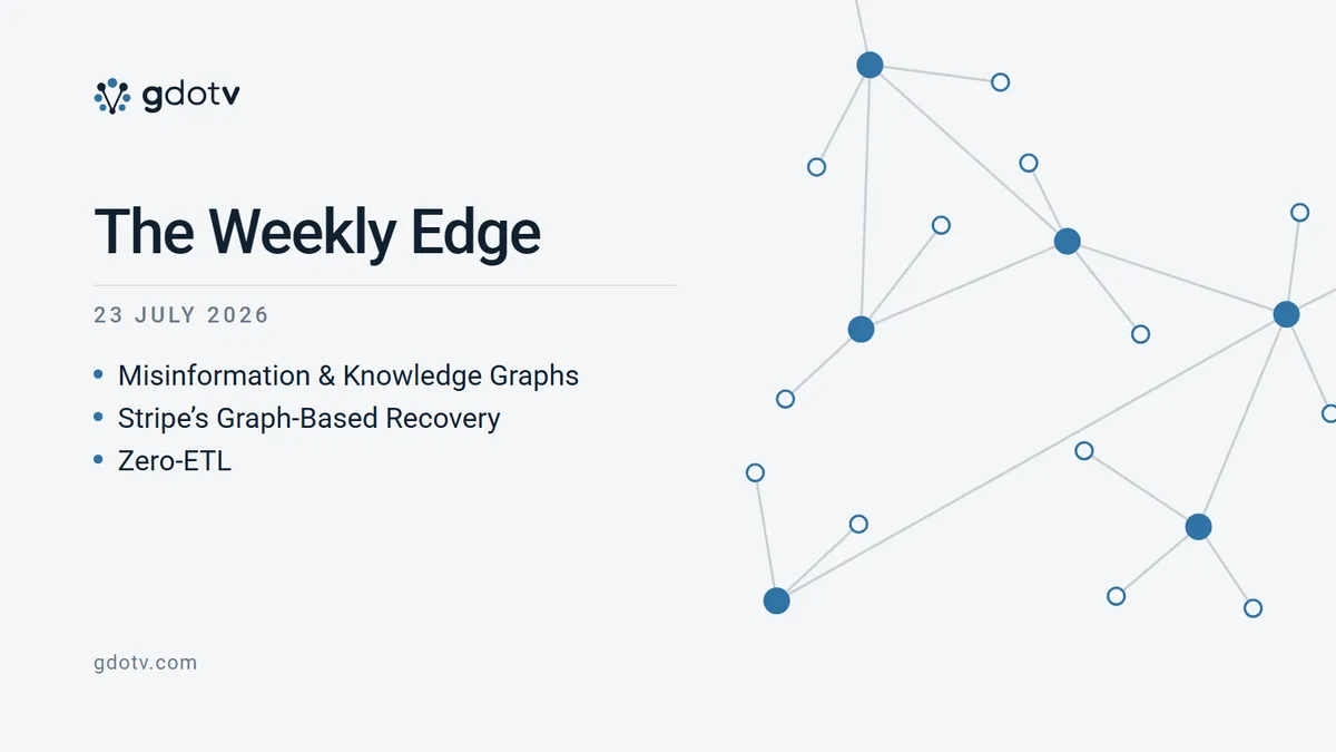 The Weekly Edge, 23 July 2026: Misinformation & Knowledge Graphs, Stripe’s Graph-Based Recovery, Zero-ETL