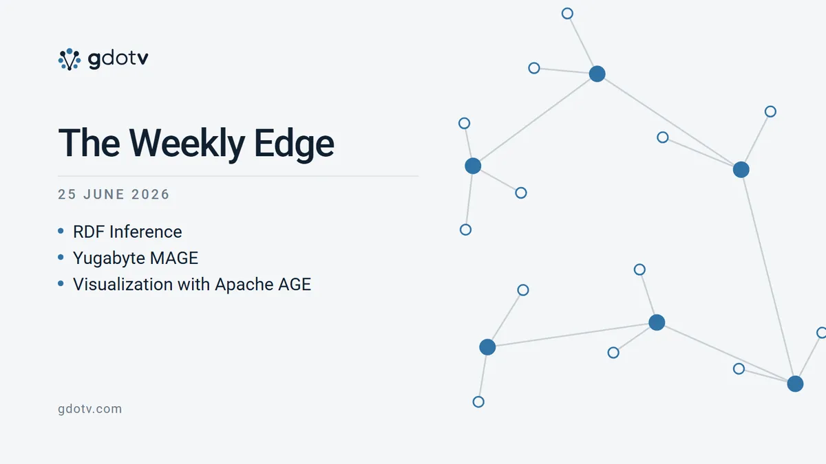The Weekly Edge, 25 June 2026: RDF Inference, Yugabyte MAGE, Visualization with Apache AGE