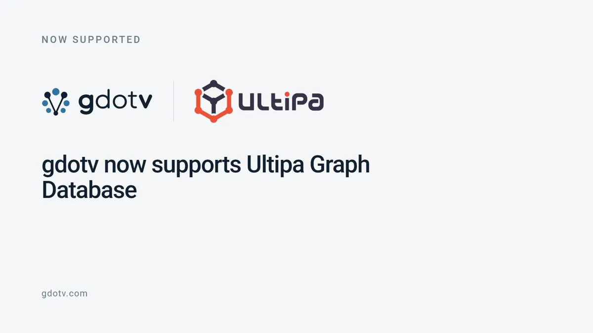 gdotv now supports Ultipa Graph Database