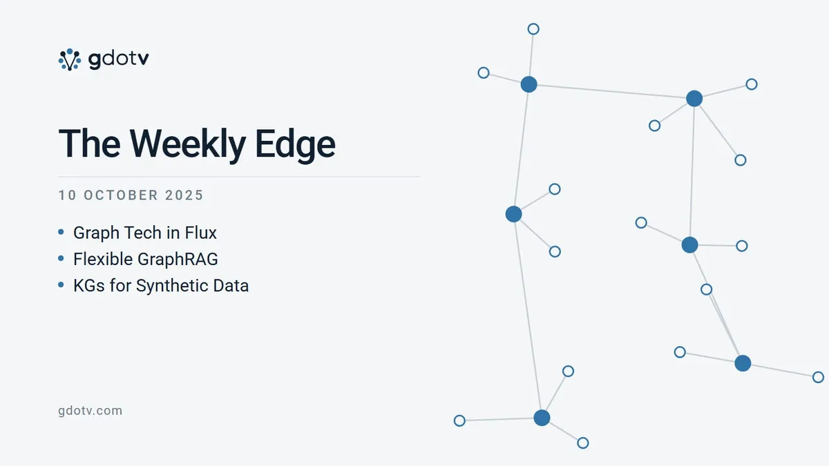 The Weekly Edge, 10 October 2025: Graph Tech in Flux, Flexible GraphRAG, KGs for Synthetic Data