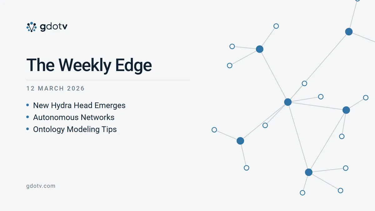 The Weekly Edge, 12 March 2026: New Hydra Head Emerges, Autonomous Networks, Ontology Modeling Tips