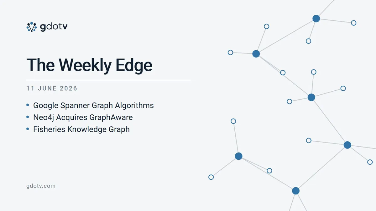 The Weekly Edge, 11 June 2026: Google Cloud Spanner Graph Algorithms, Neo4j Acquires GraphAware, Fisheries Knowledge Graph