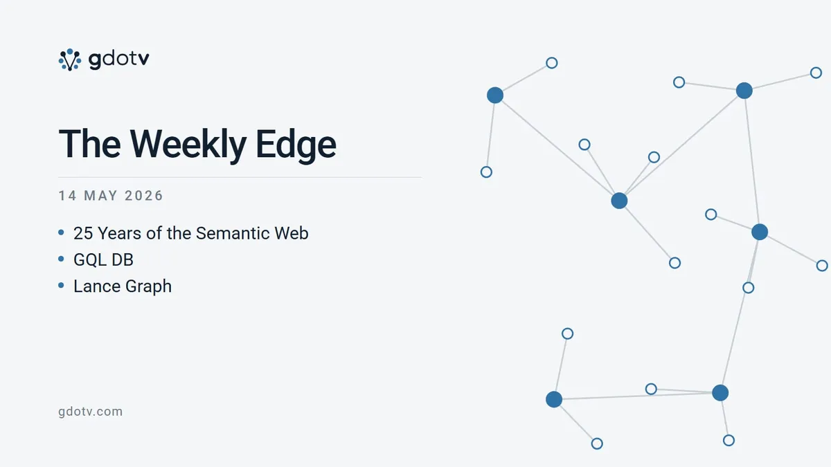 The Weekly Edge, 14 May 2026: 25 Years of the Semantic Web, GQL DB, Lance Graph