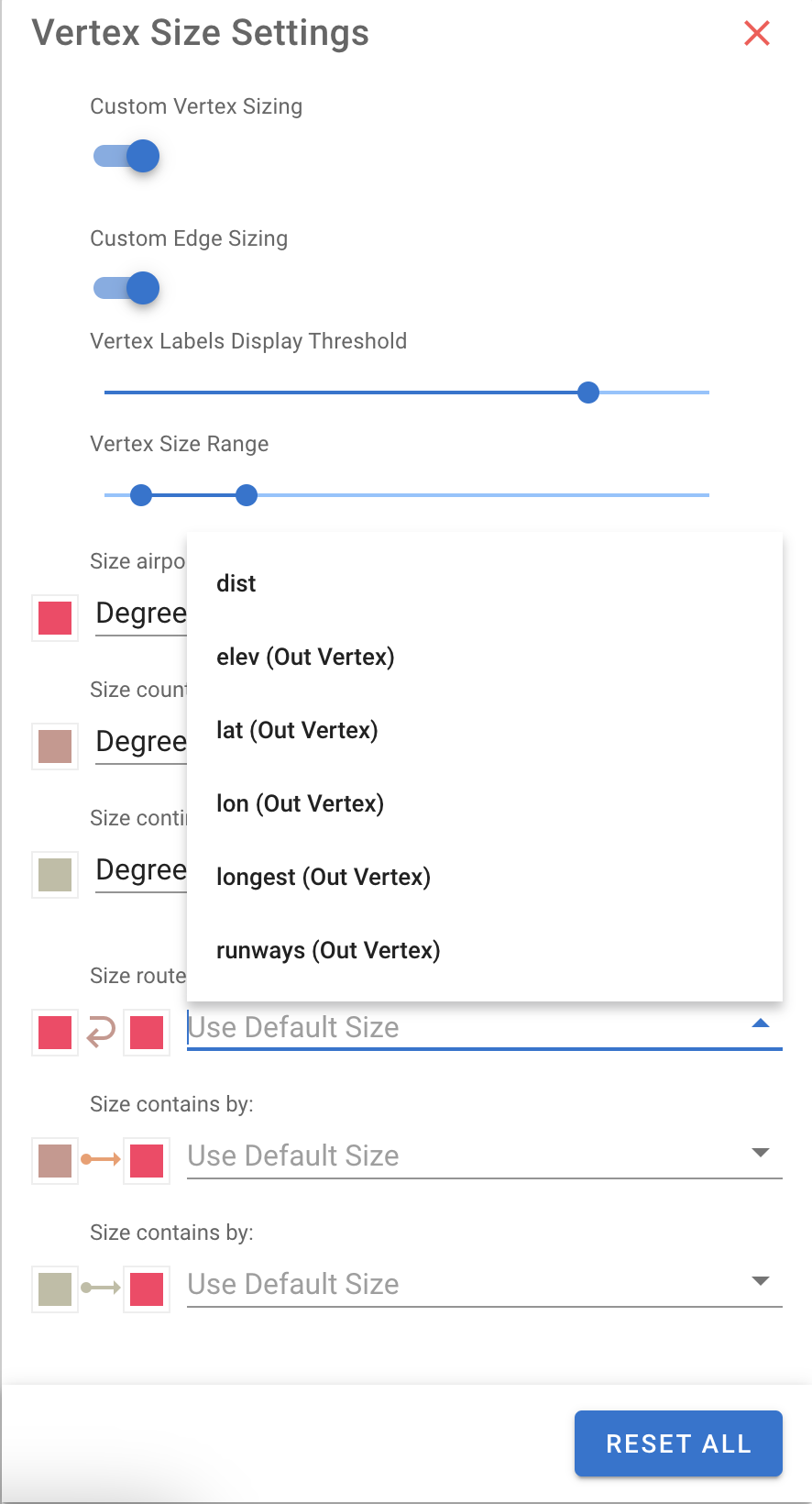 Graph Size Settings