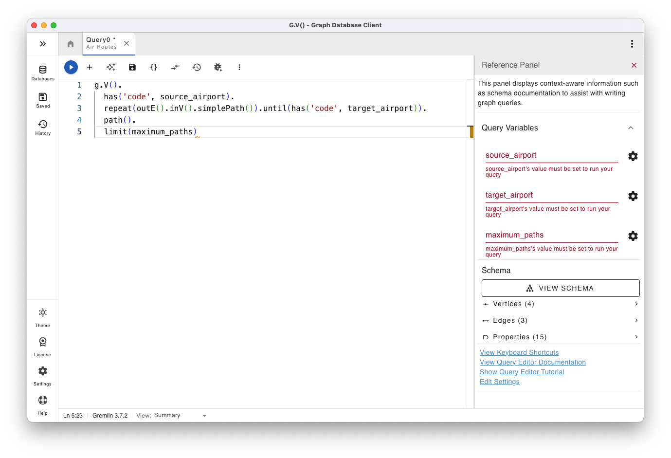 Query Variables Editor