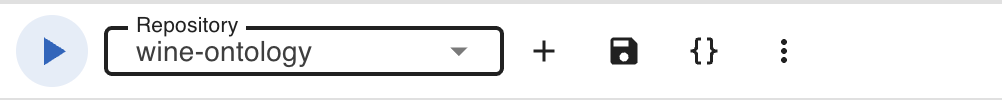 Repository selector in the Query Editor toolbar