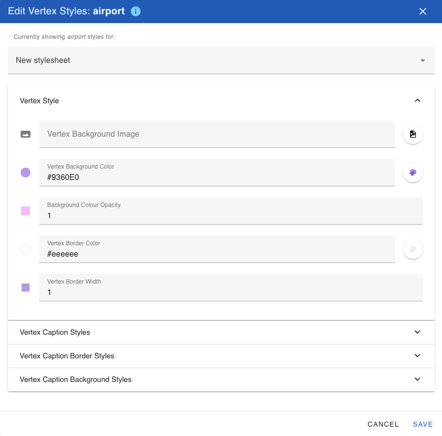 Advanced Vertex Stylesheet