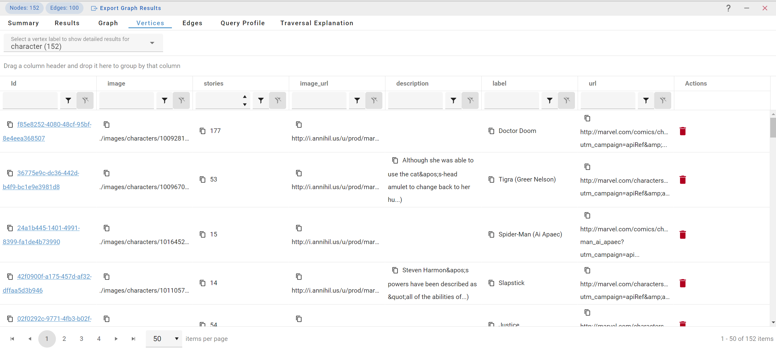 Search, visualize and explore your data interactively using our no-code Graph Database Browser