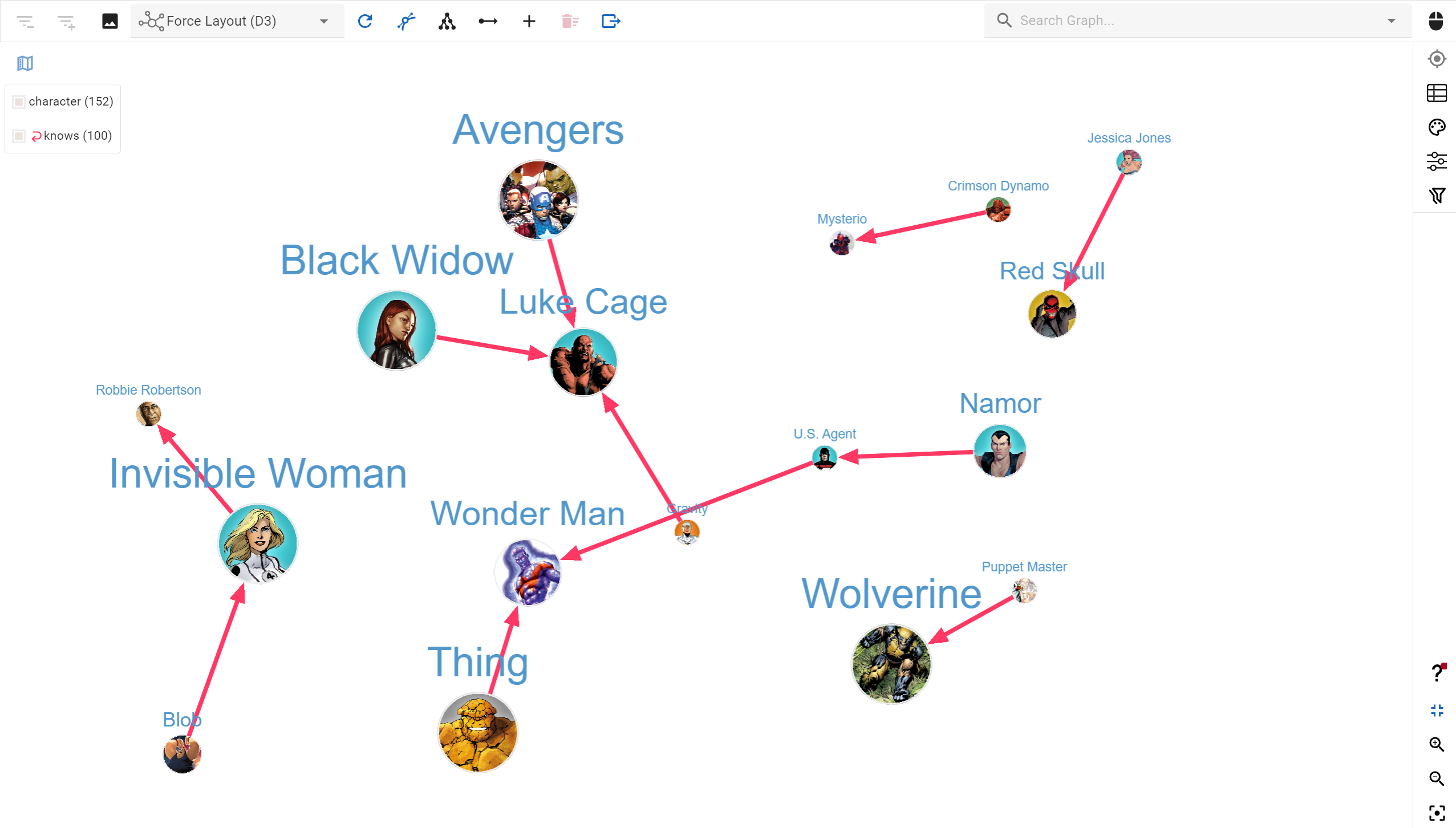 Search, visualize and explore your data interactively using our no-code Graph Database Browser