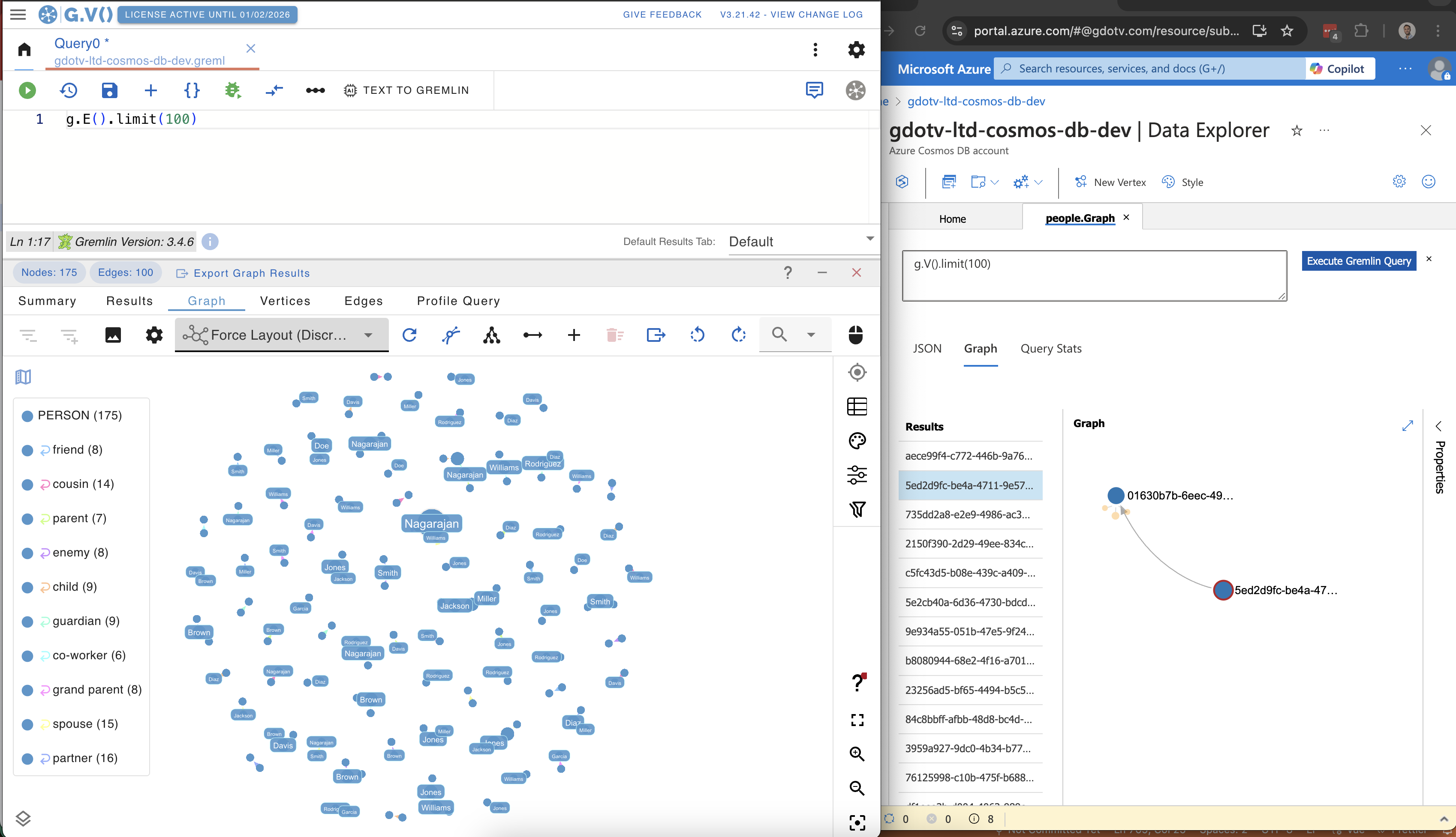 Azure Cosmos DB Data Explorer vs. G.V() : A Side-by-Side Comparison