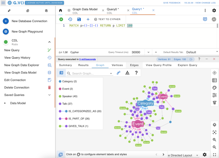 Kuzu Graph Visualization Tool - gdotv Ltd