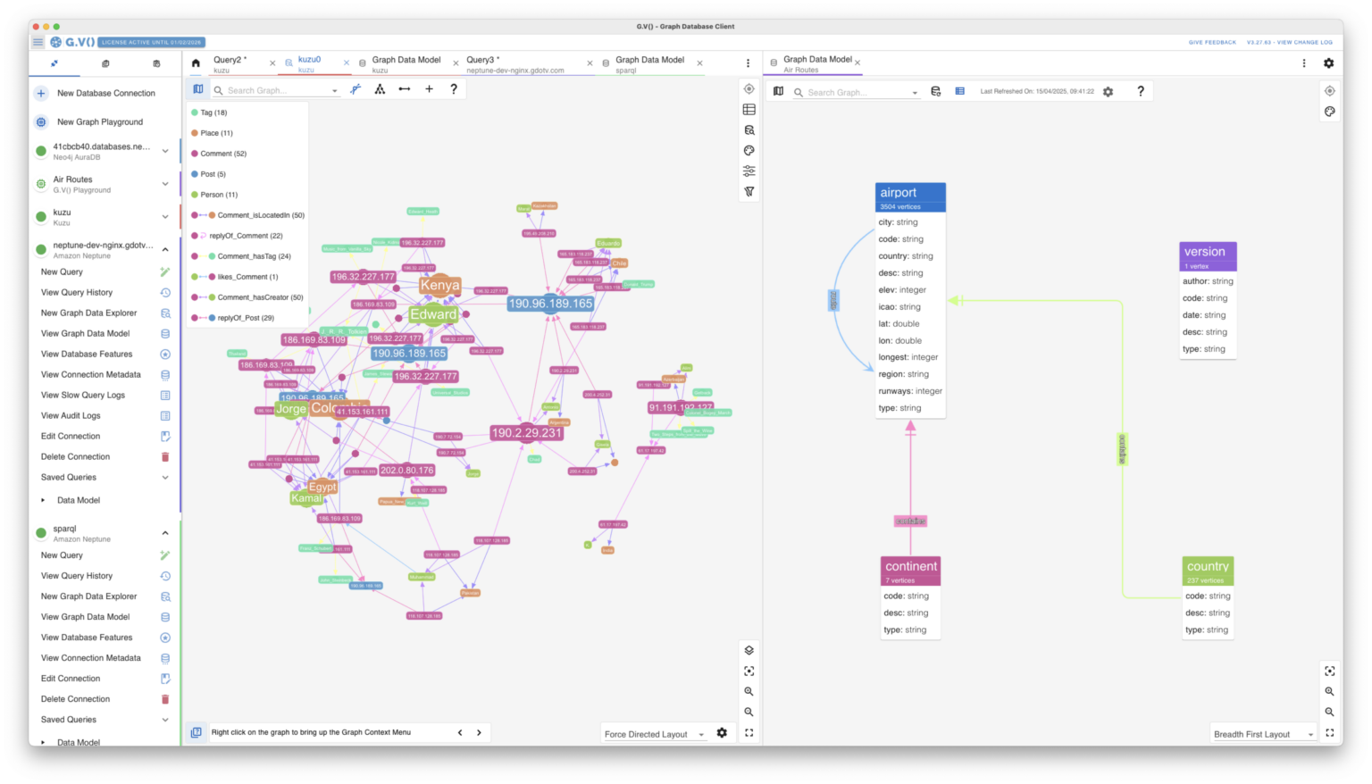 Kuzu Graph Visualization Tool - gdotv - Graph Database IDE