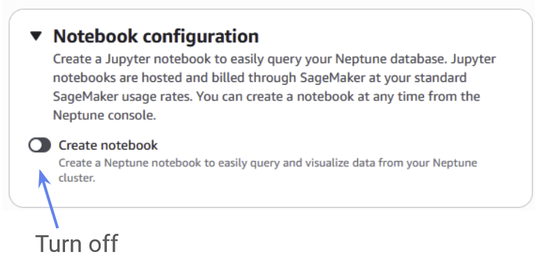 Make sure to turn off create notebook.