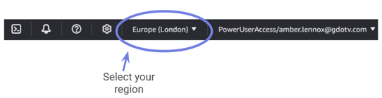 Select the region for your Neptune cluster.