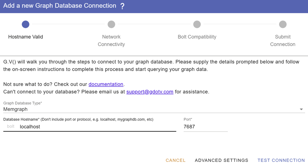 Connect to G.V() instantly.