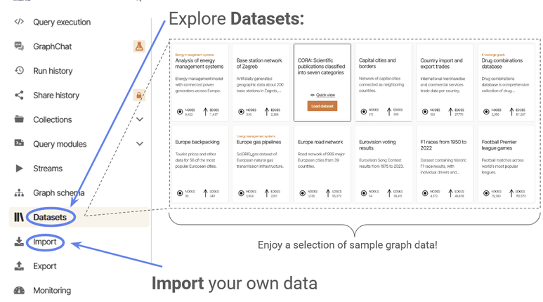 Explore the Memgraph datasets.