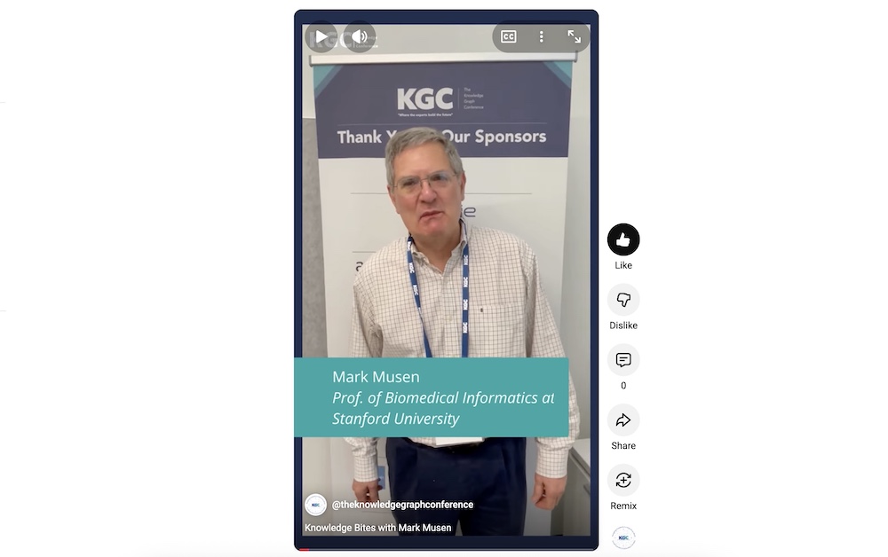 Dr. Mark Musen from Stanford is interviewed at the Knowledge Graph Conference