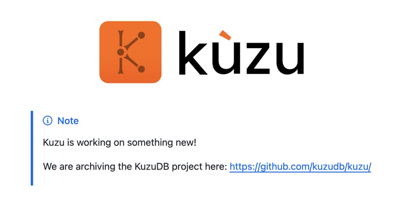 Kuzu graph database has been mysteriously archived