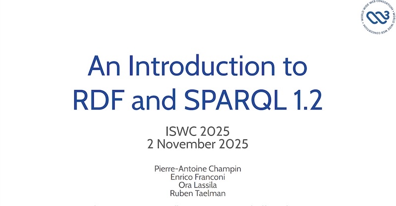 RDF and SPARQL 1.2 introduction workshop at ISWC