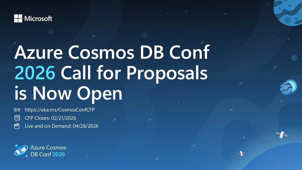 Call for Proposals for the Azure Cosmos DB Conf 2026
