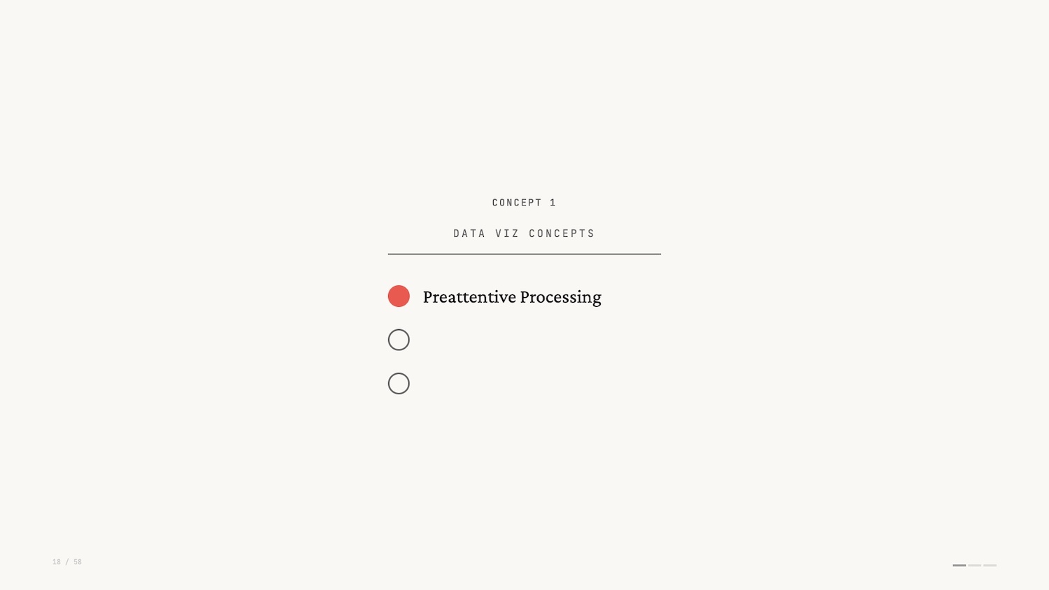 Preattentive processing as a data visualization concept