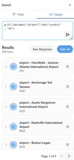The AWS Graph Explorer query editor