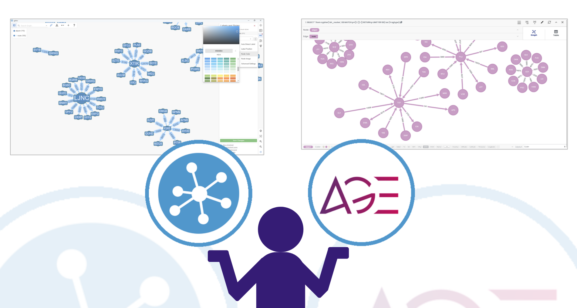 How does gdotv compare to Apache AGE Viewer?