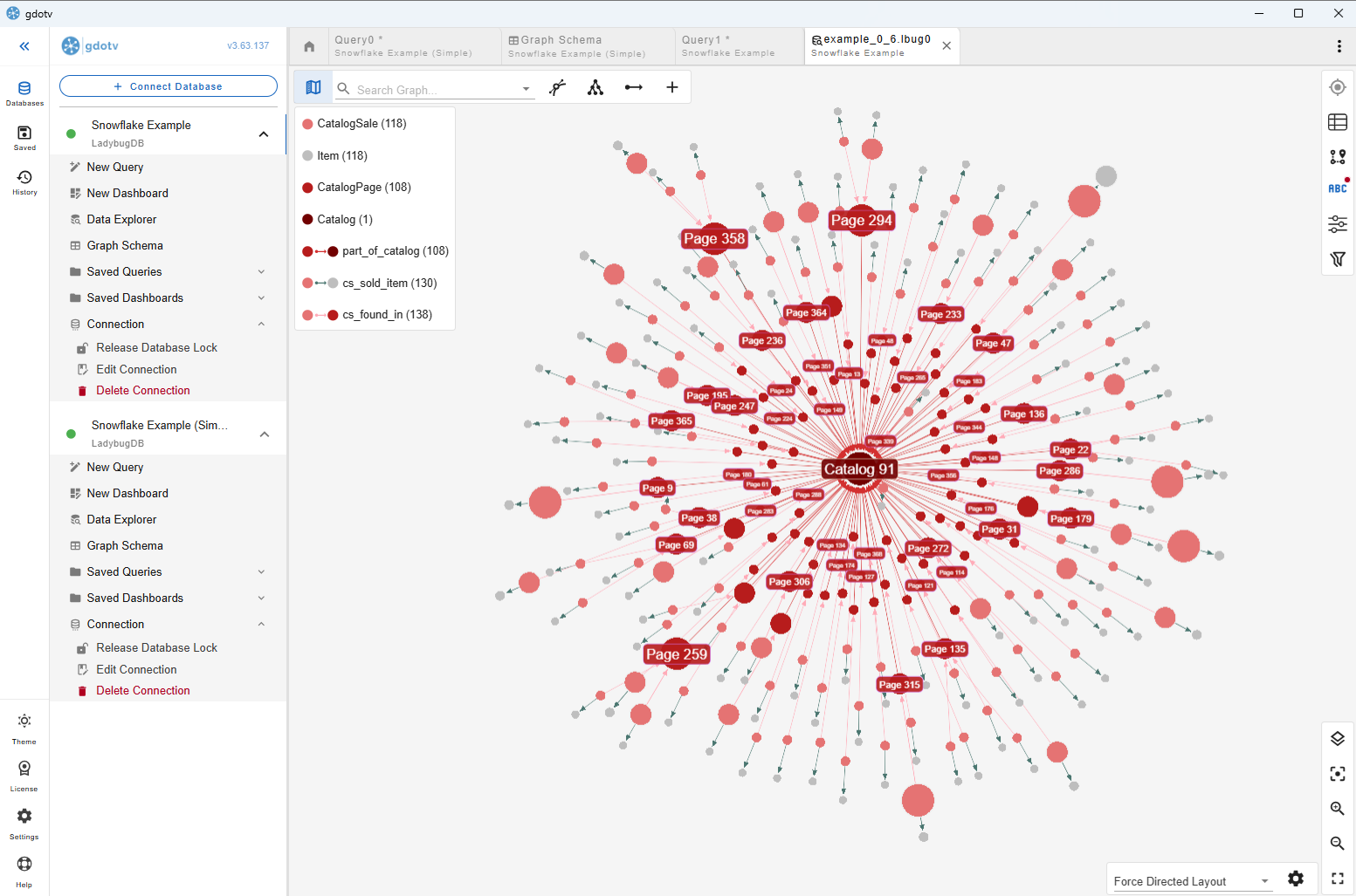 With a restructured data model, the link between CatalogPages from the same Catalog is much clearer.